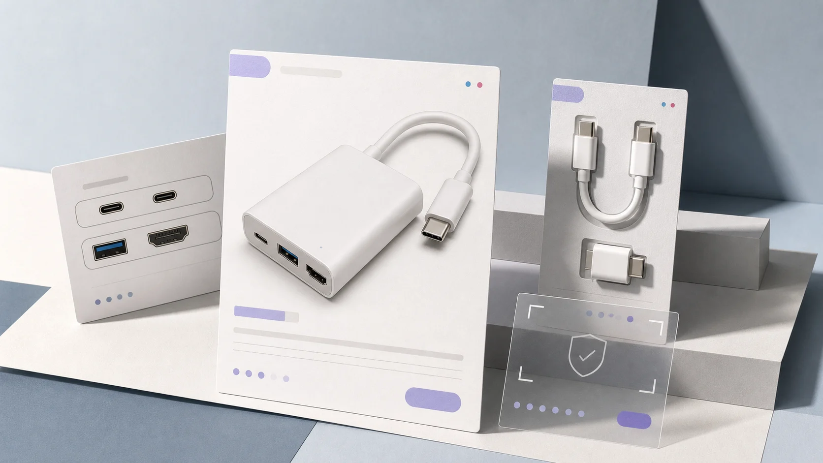 Готовый пример инфографики для USB-C хаба